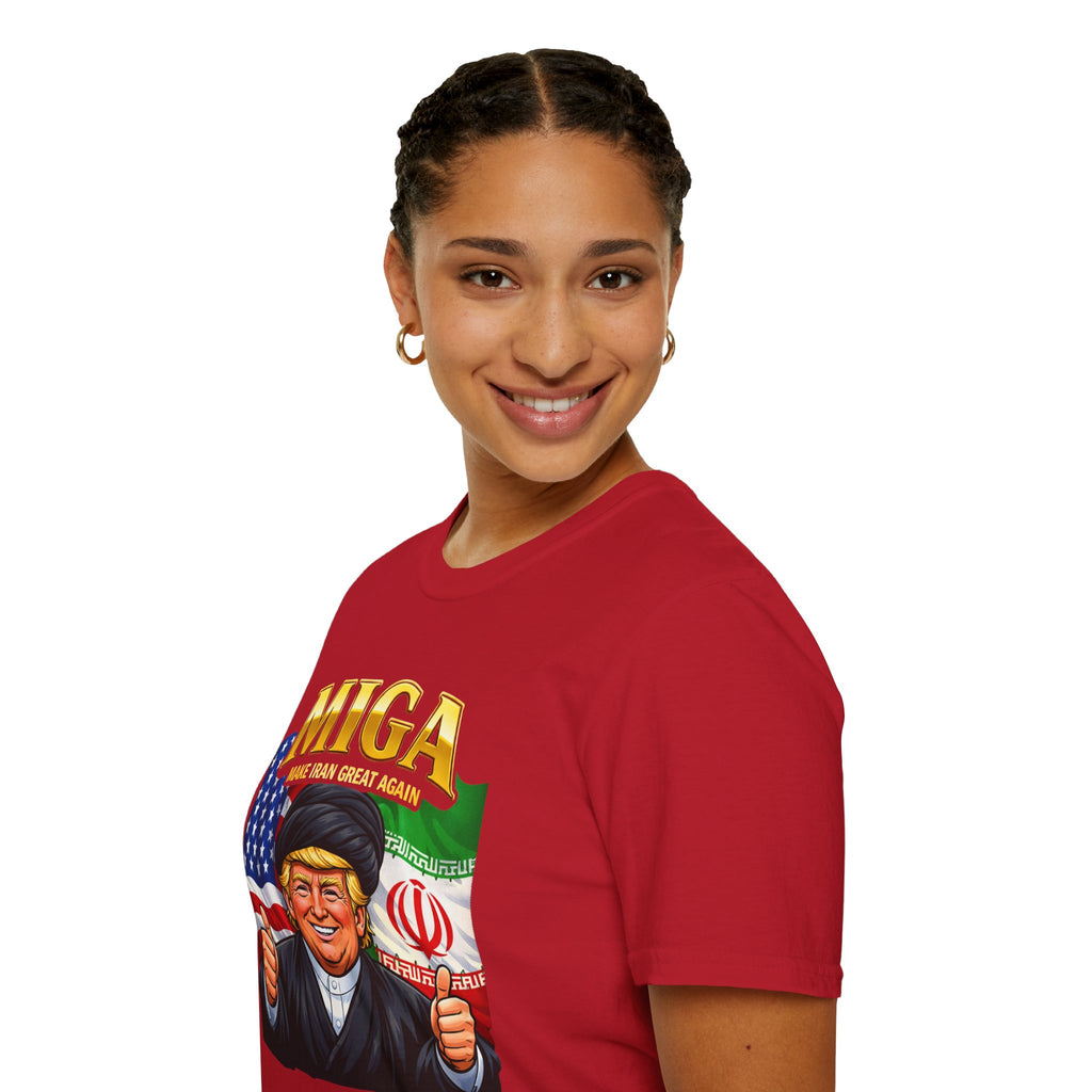 Funny Trump Iranian Flag Shirt Make Iran Great Again MIGA Softstyle T-Shirt Best