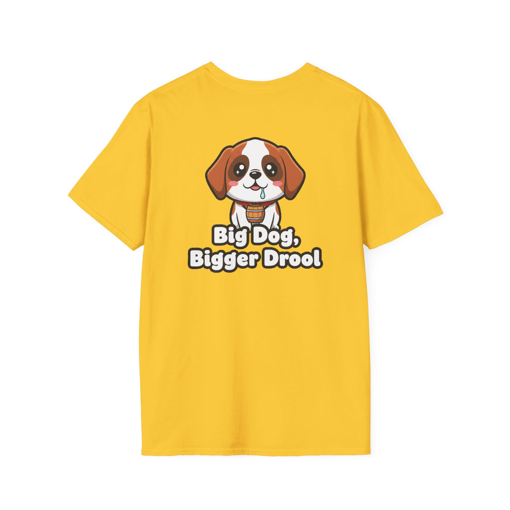 Cute Saint Bernard Shirt Big Dog, Bigger Drool Funny Dog Lover Unisex Softstyle Tee Gift