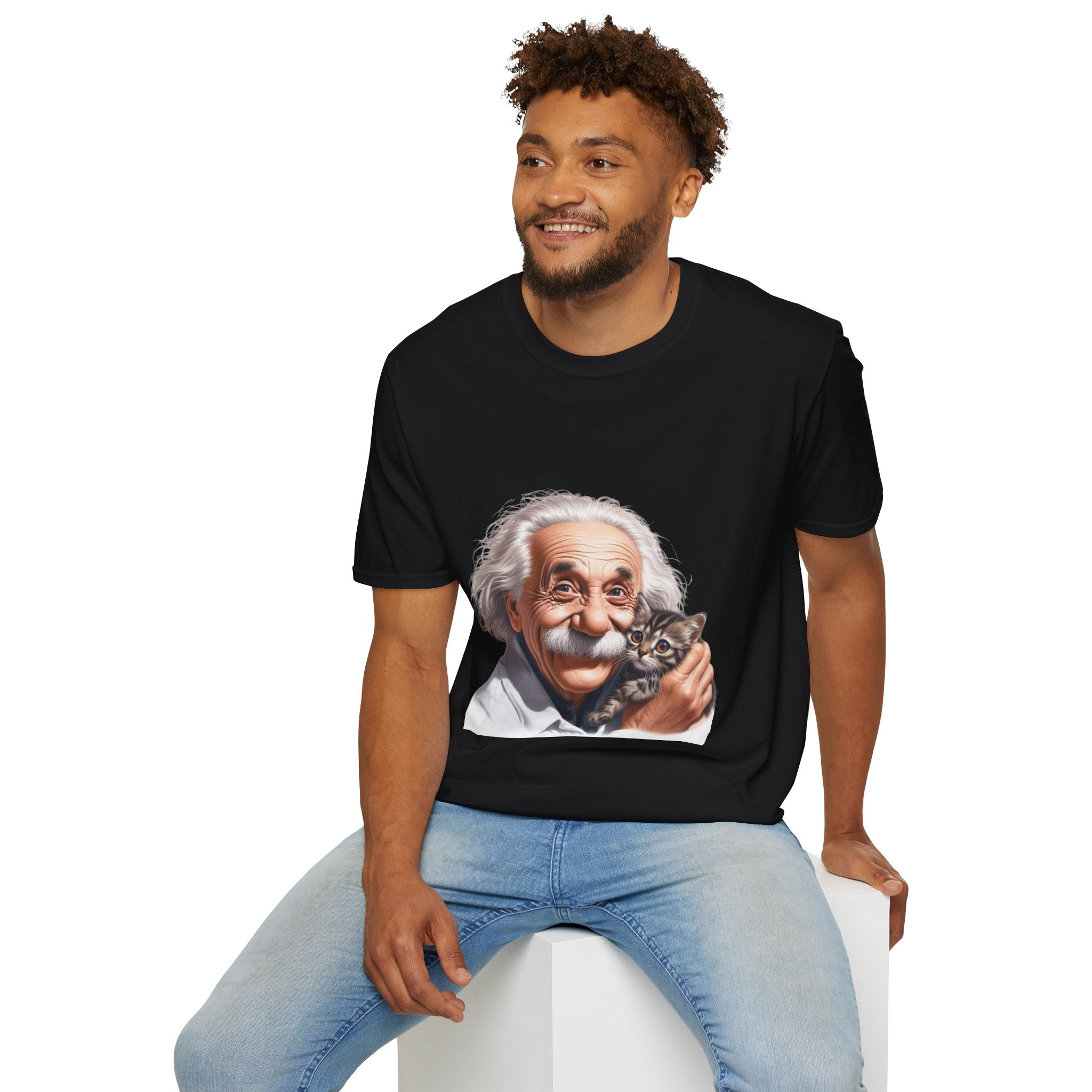 Funny Albert Einstein T-Shirt Unisex Softstyle T-Shirt Cotton Unique Gift German