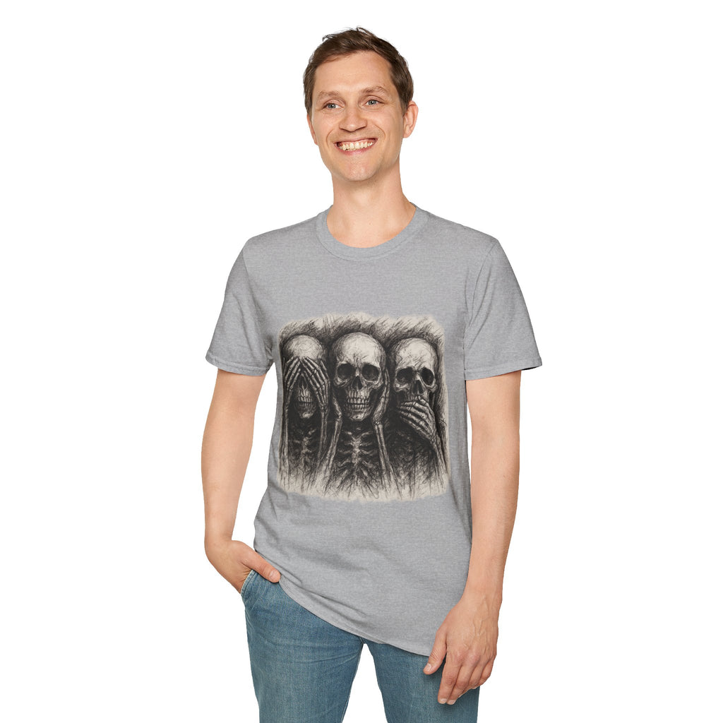 Mens Skull T-shirt Graphic Tees Skeleton Apparel Clothing Skulls Accessories Best Gift