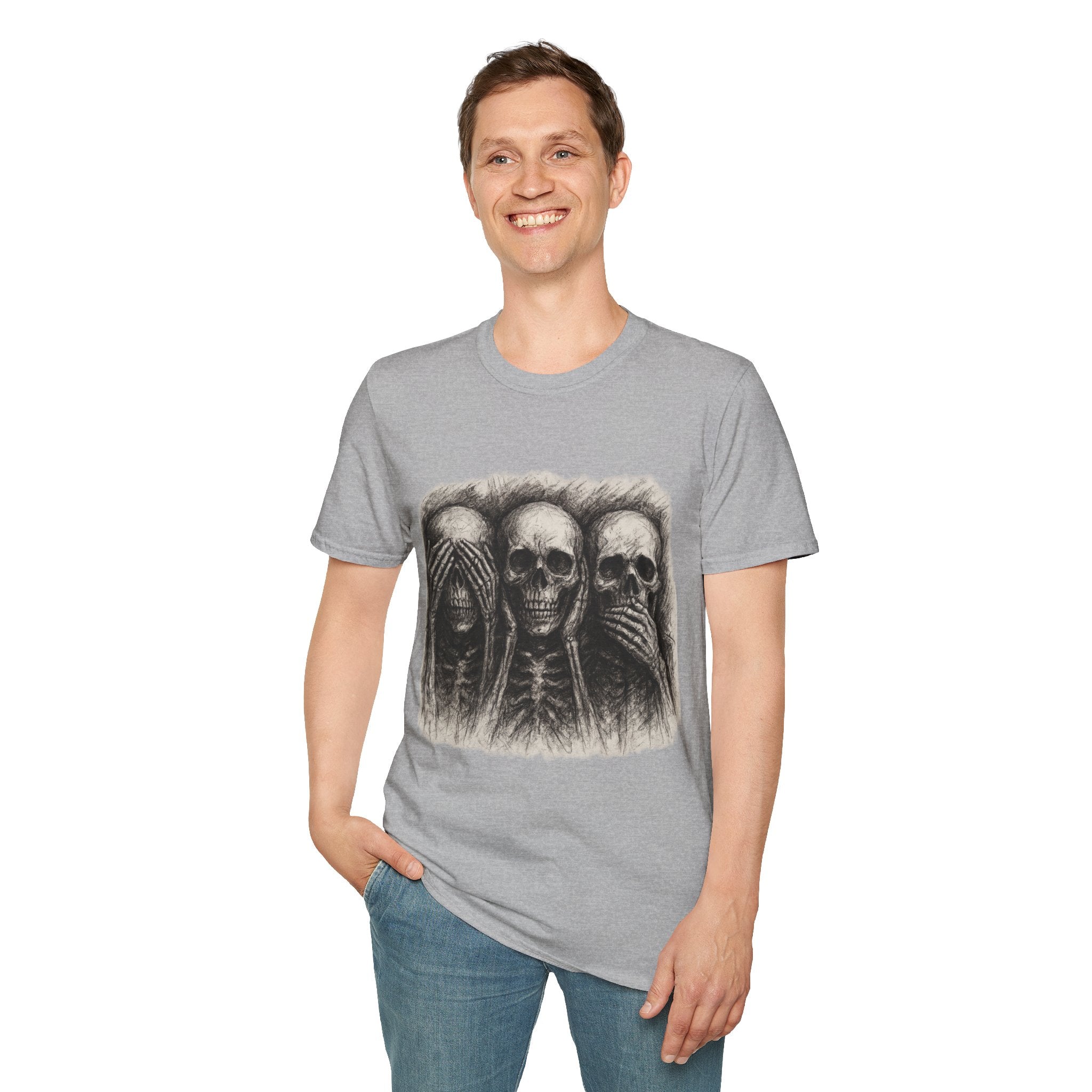 Mens Skull T-shirt Graphic Tees Skeleton Apparel Clothing Skulls Accessories Best Gift