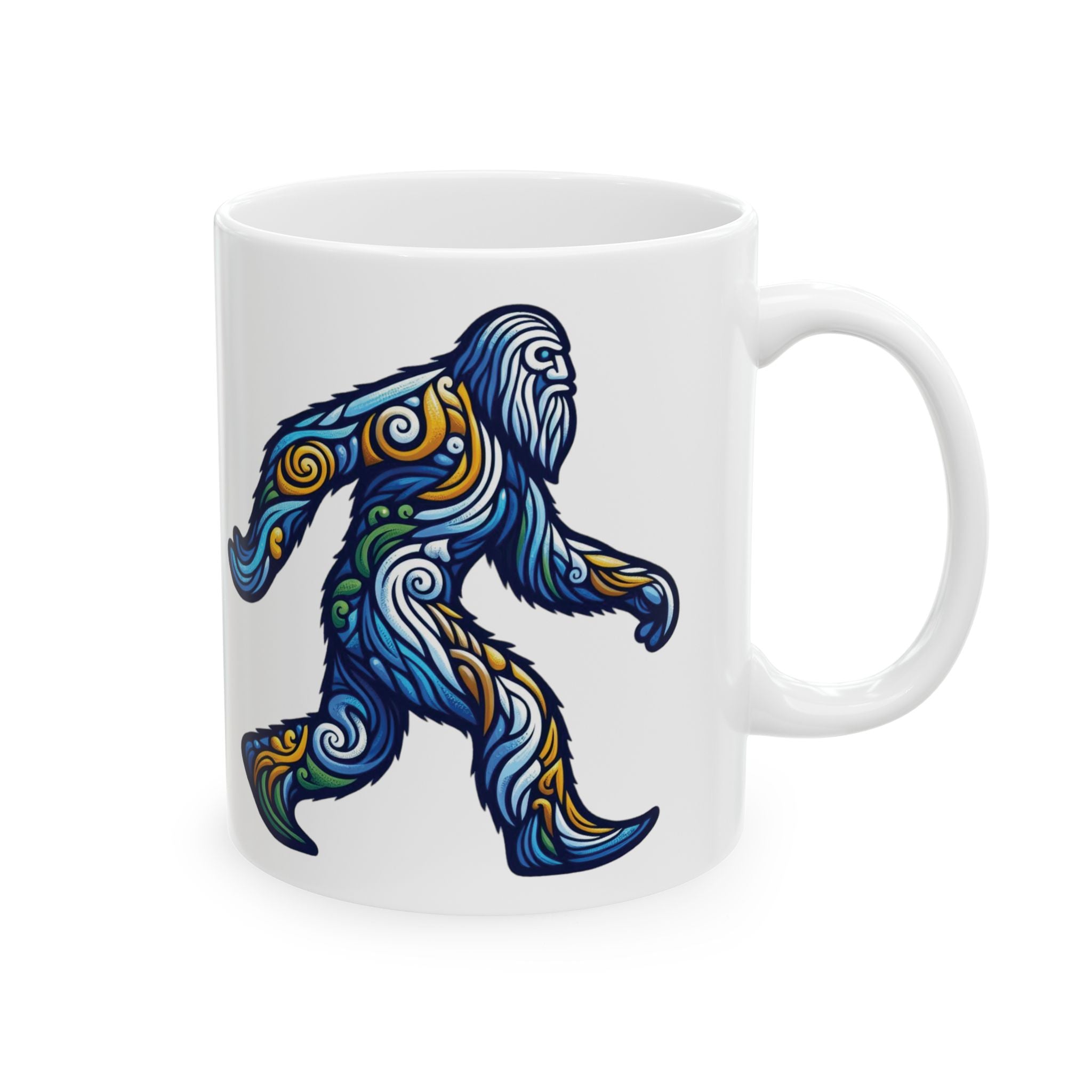 Funny Bigfoot Sasquatch Yeti Ceramic Mug Unique Gift Tea Coffee Cup Art 11oz New