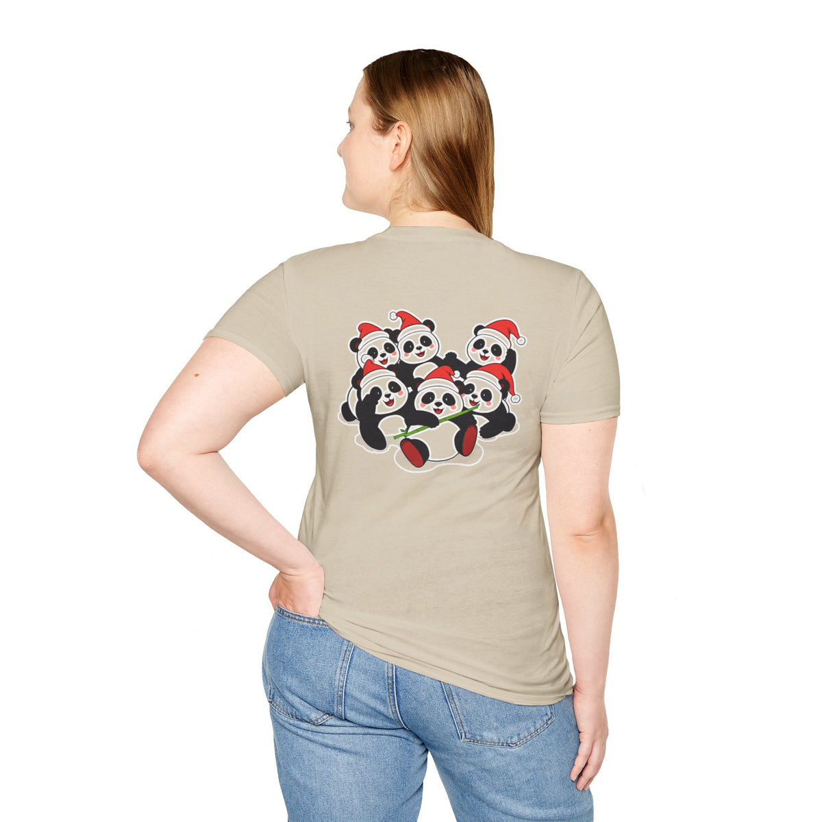 Christmas Pandas Family T-Shirt | Cute Cartoon Holiday Design Unique Holiday Gift Shirt