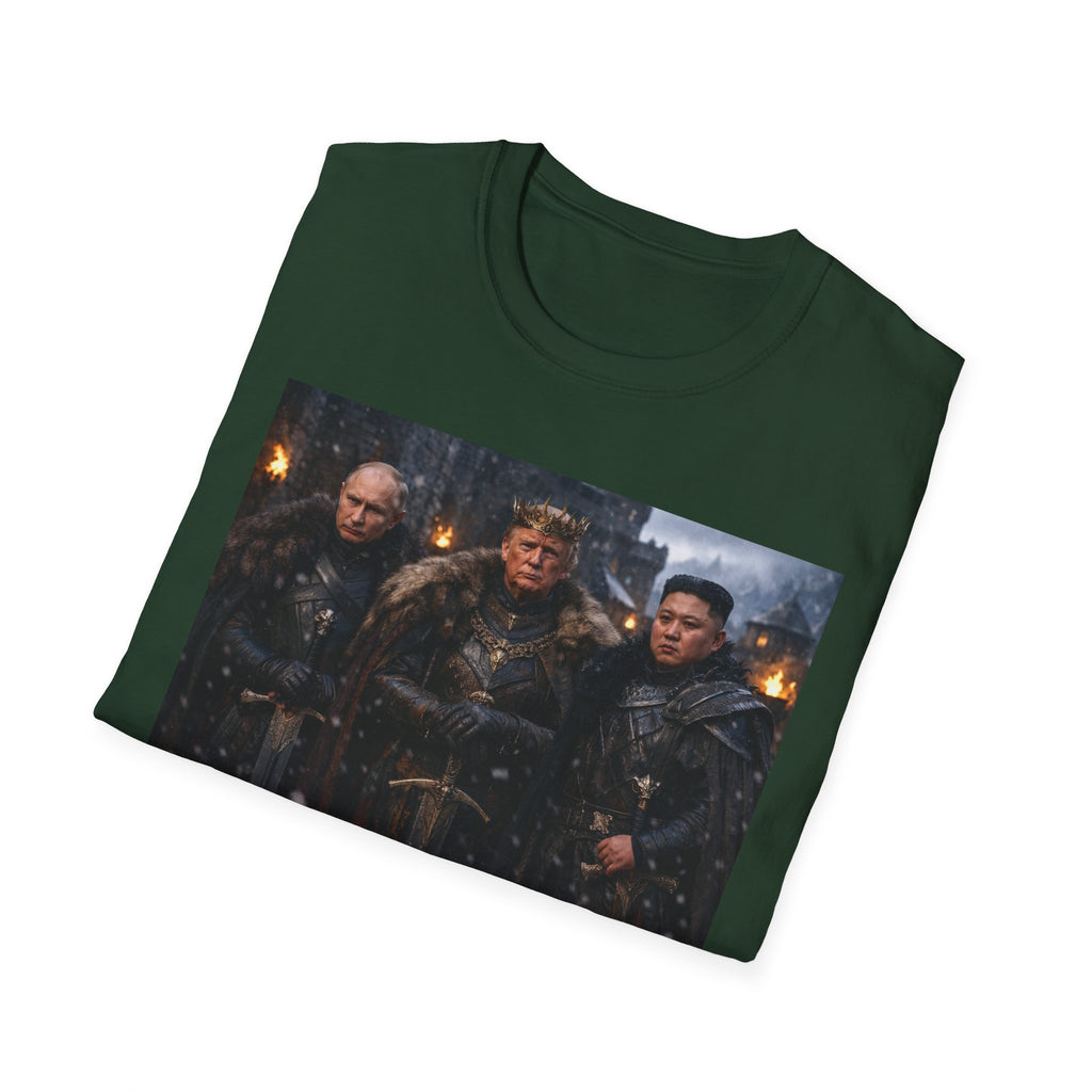 Funny Trump Putin Kim Jong Unique T-Shirt Artwork Throne Unisex Softstyle Tshirt