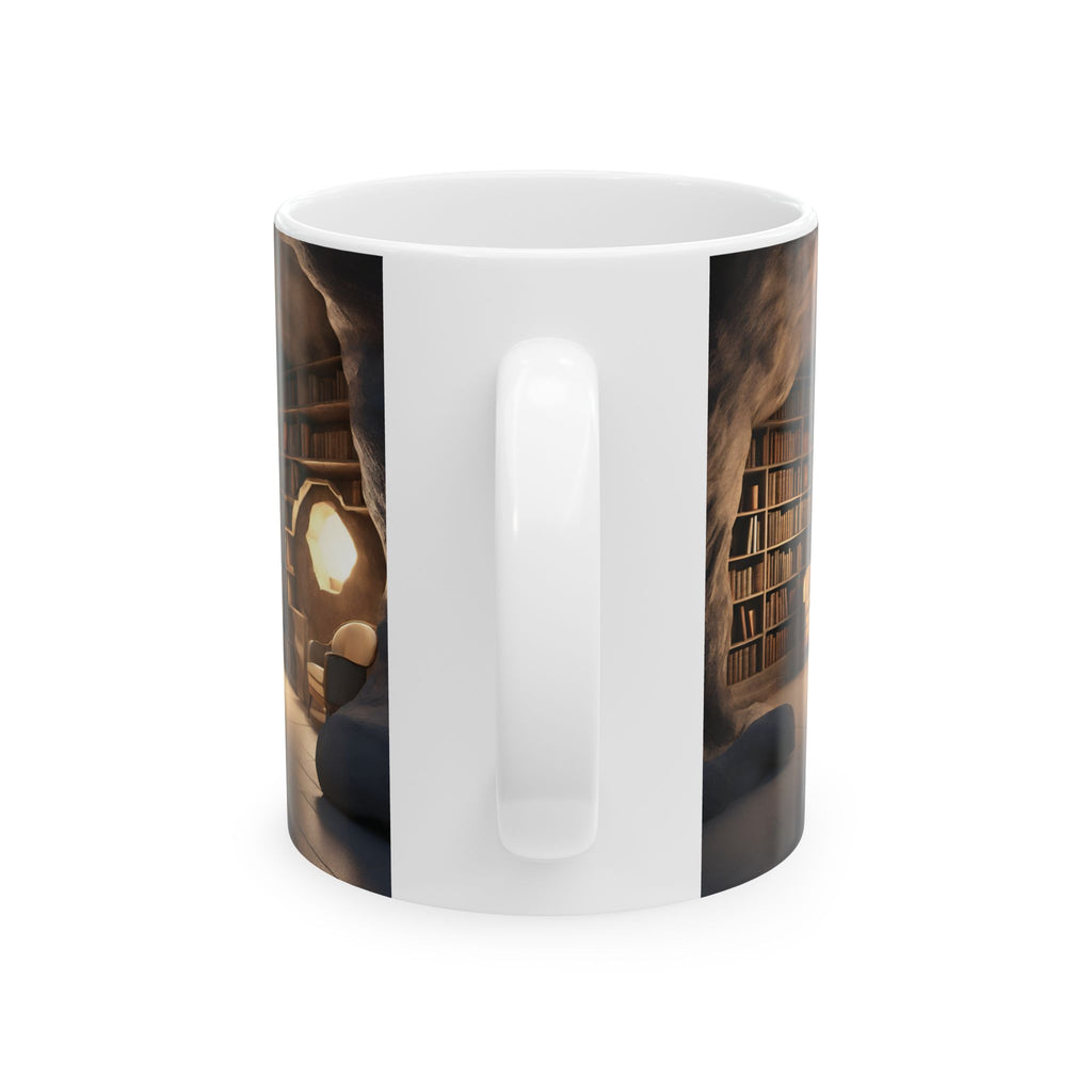3D Bookshelf Mug Creative Space Design Mugs Ceramic Coffee Mug for Library Wall