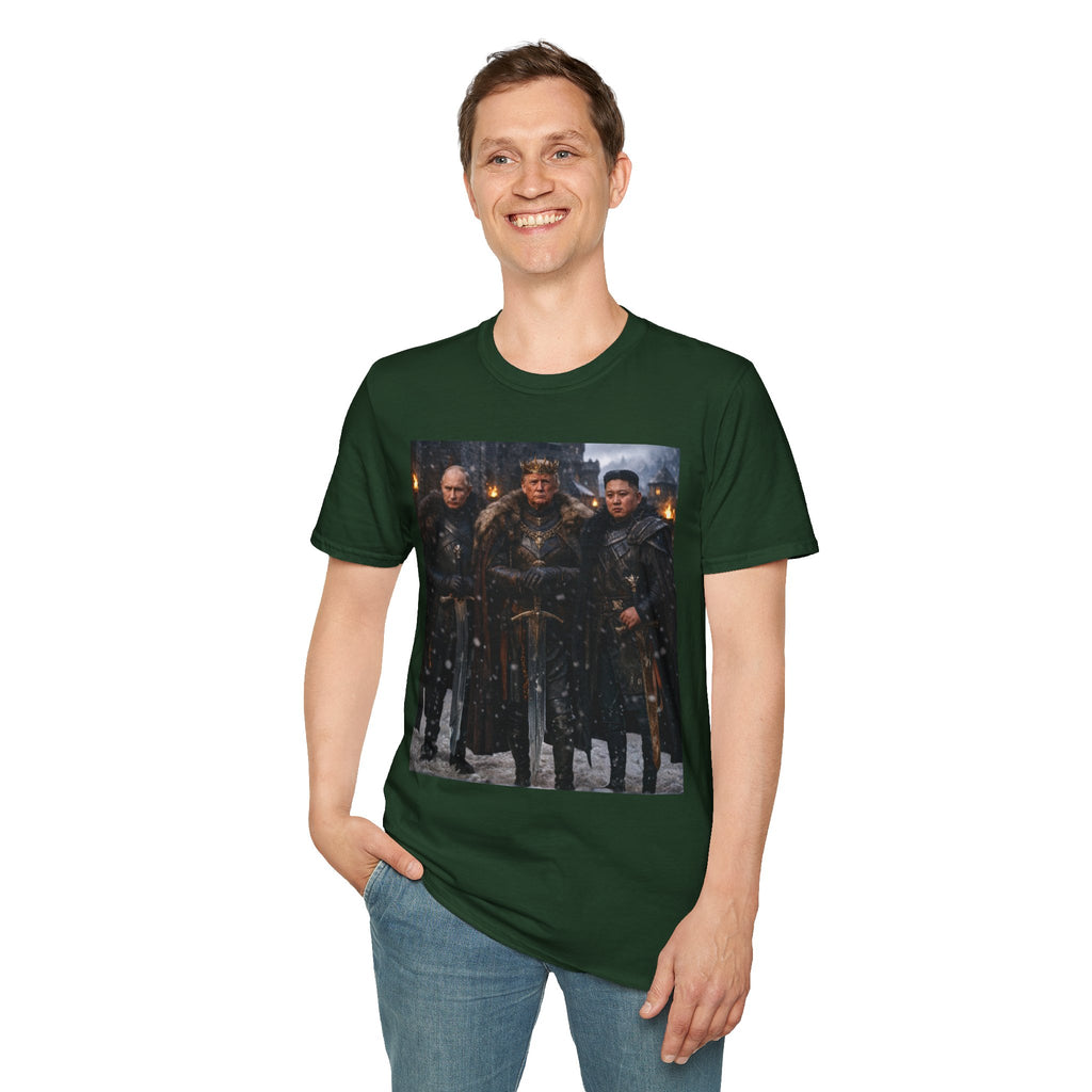 Funny Trump Putin Kim Jong Unique T-Shirt Artwork Throne Unisex Softstyle Tshirt