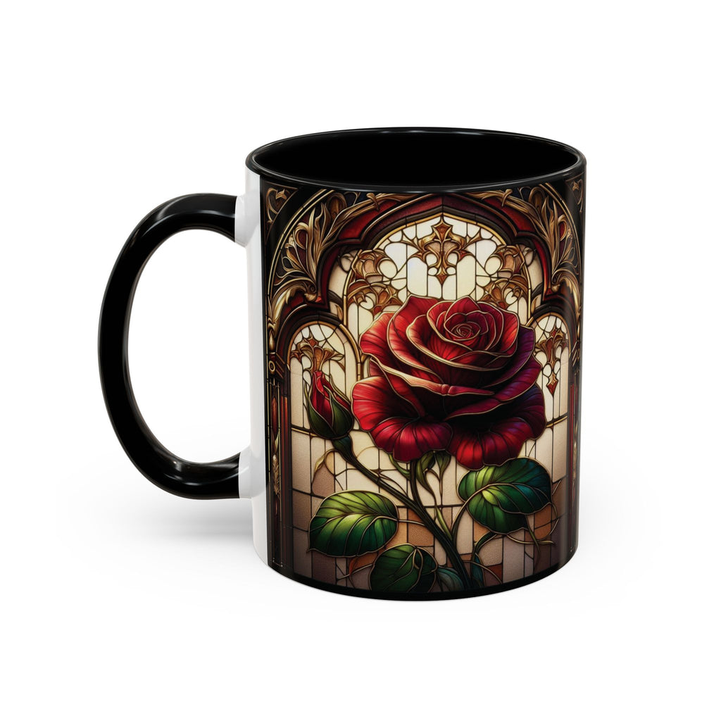 Rose Accent Coffee Mug Red Pink Ceramic Tea Cup Love Unique Valentine's Gift New