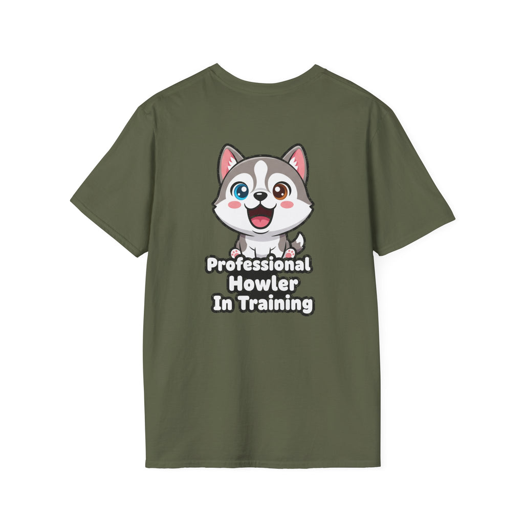 Cute Husky Shirt Professional Howler In Training Funny Dog Lover Unisex Softstyle Tee Gift
