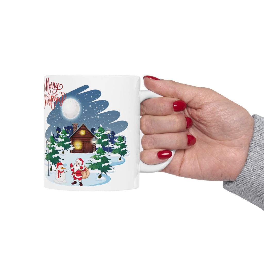 Christmas Mug Funny Santa Claus Mug Unique Cute Coffee Cup Snowman Mug Gift Kids 11oz