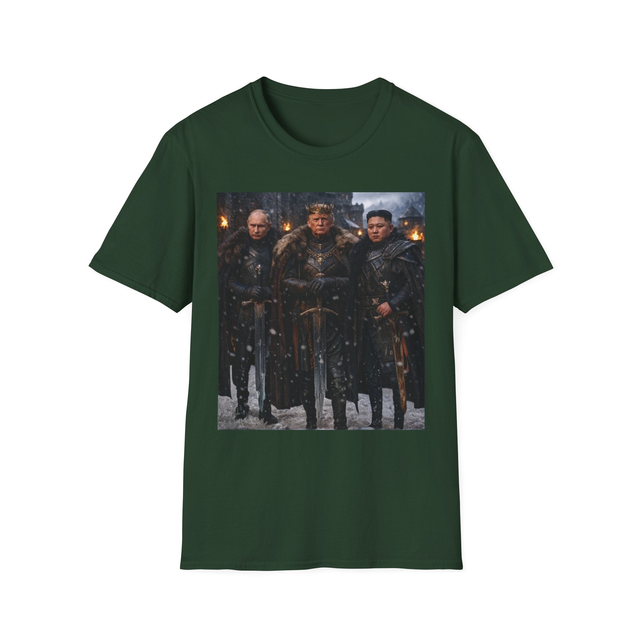 Funny Trump Putin Kim Jong Unique T-Shirt Artwork Throne Unisex Softstyle Tshirt