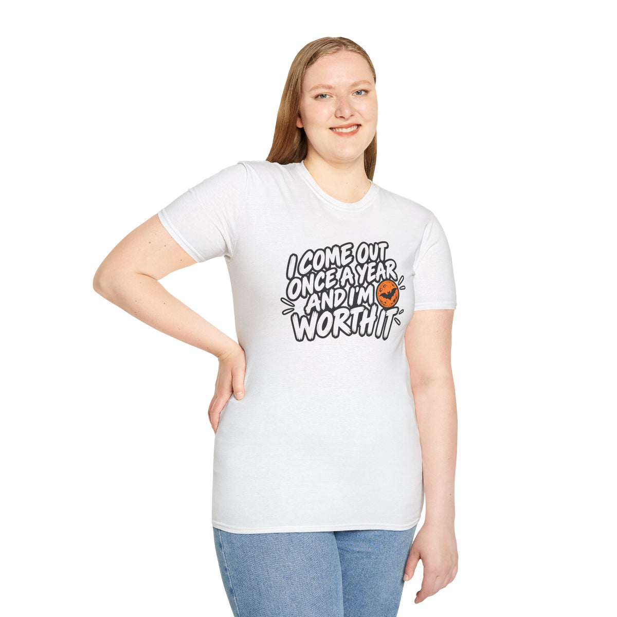 Funny Halloween Shirt I Come Out Once a Year and I'm Worth It Tee Graphic T-Shirt