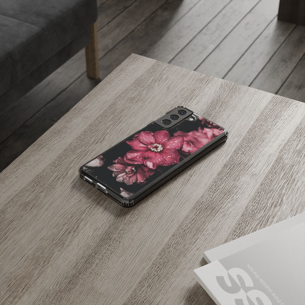 Pink Flowers Clear Cases iPhone Case Samsung Phone Case Unique Gift Cute Phone Cover Unique iPhone 17 Pro Max Phone Case