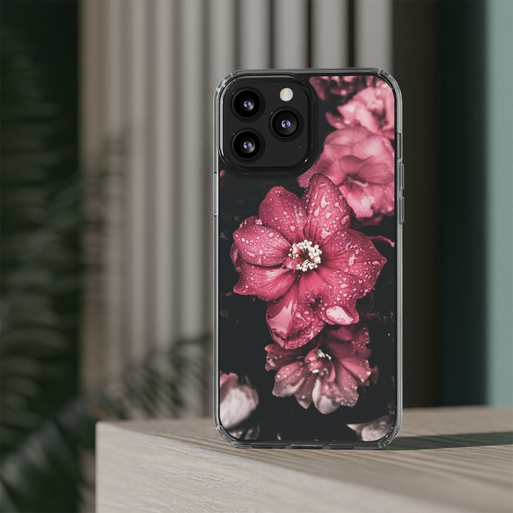 Pink Flowers Clear Cases iPhone Case Samsung Phone Case Unique Gift Cute Phone Cover Unique iPhone 17 Pro Max Phone Case