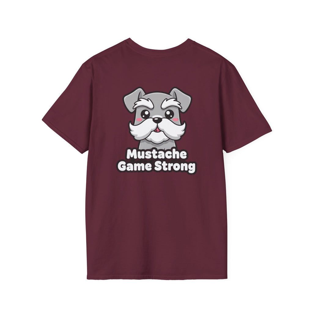 Cute Schnauzer Shirt Mustache Game Strong Funny Dog Lover Unisex Softstyle Tee Gift