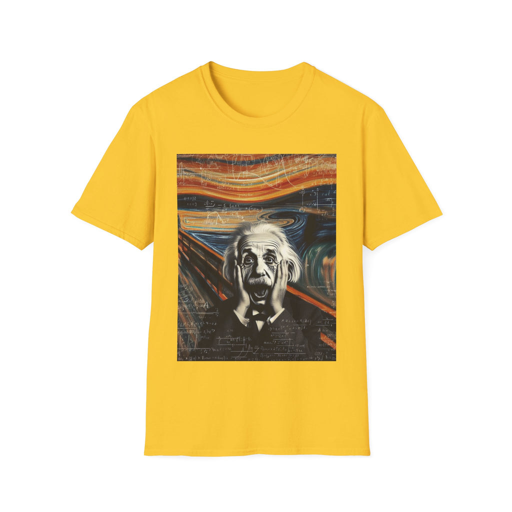 Funny Einstein Unisex Softstyle T-Shirt Edvard Munch Scream Cotton Gift Men Lady