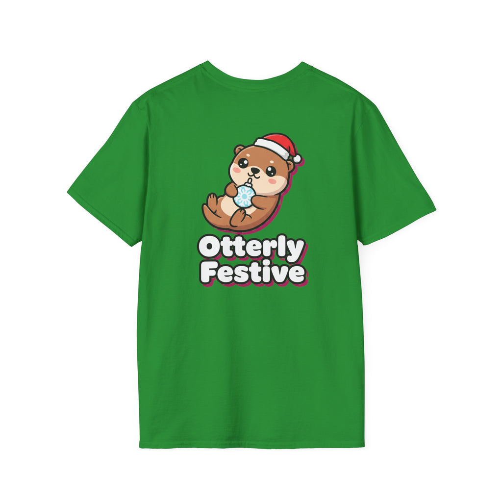 Cute Christmas Shirt Otterly Festive Funny Animal Unisex Softstyle Tee Christmas Gift