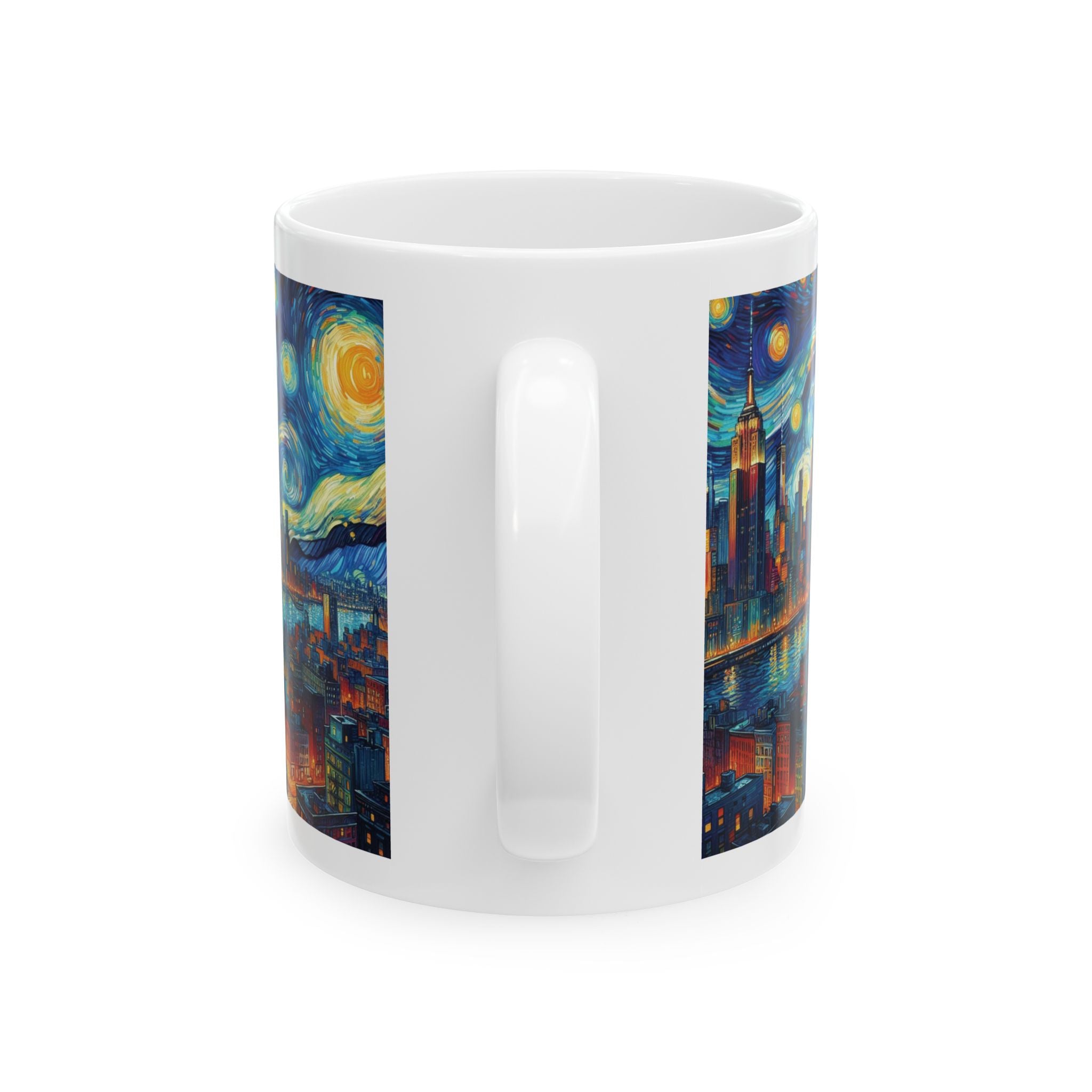 Large Coffee Mug Van Gogh Celestial Night Sky Capelli New York Navy Moon  11oz