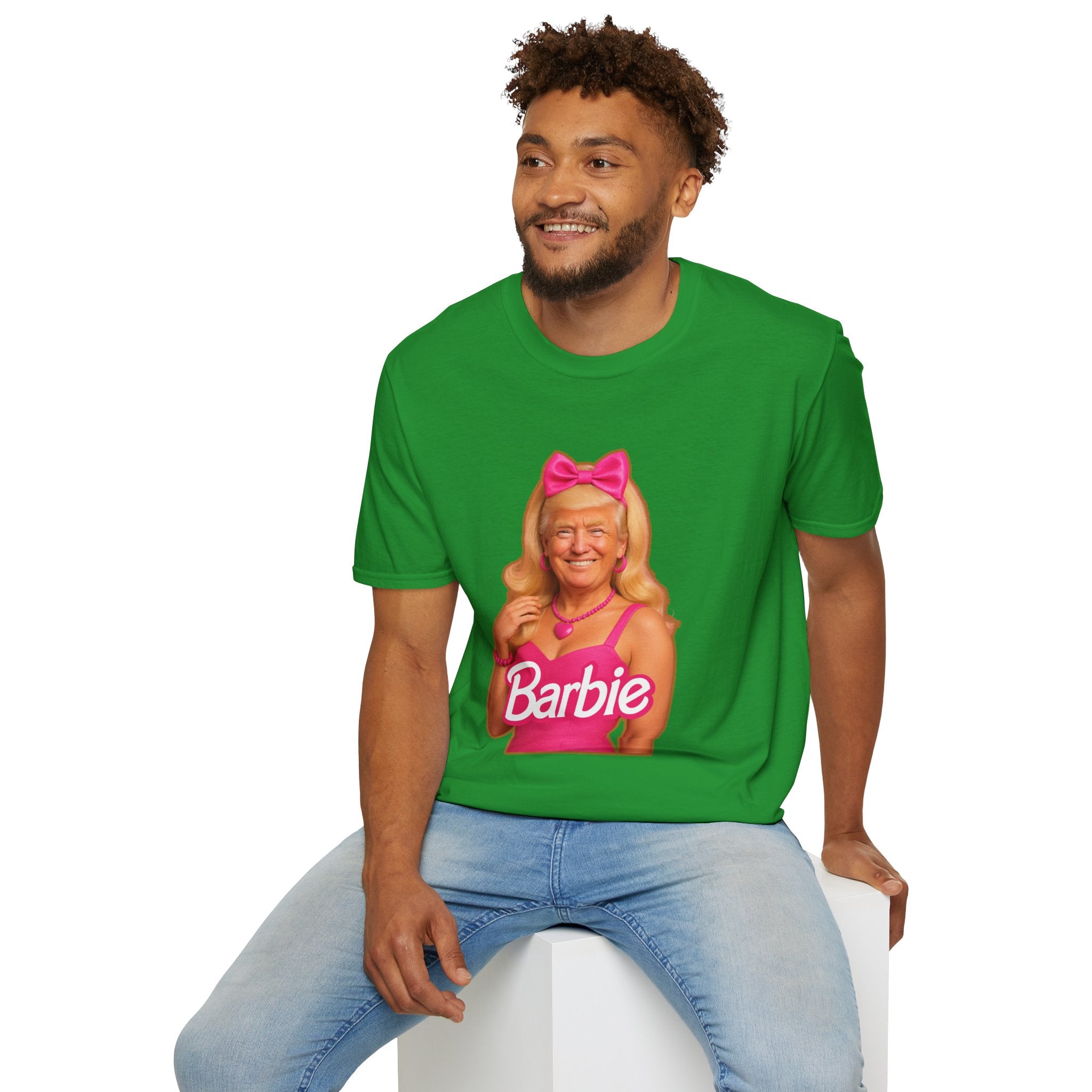 Funny Unique Donald Trump Barbie Unisex T-Shirt Best Gag Gift Cotton Print Soft