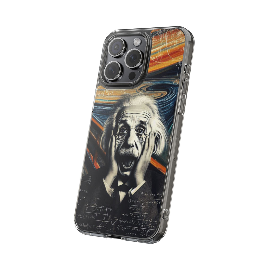 Funny Einstein Clear Phone Cases Edvard Munch Scream Unique iPhone Samsung Cases
