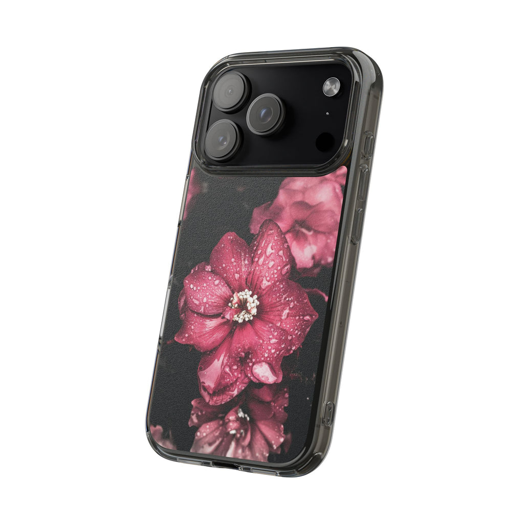 Pink Flowers Clear Cases iPhone Case Samsung Phone Case Unique Gift Cute Phone Cover Unique iPhone 17 Pro Max Phone Case