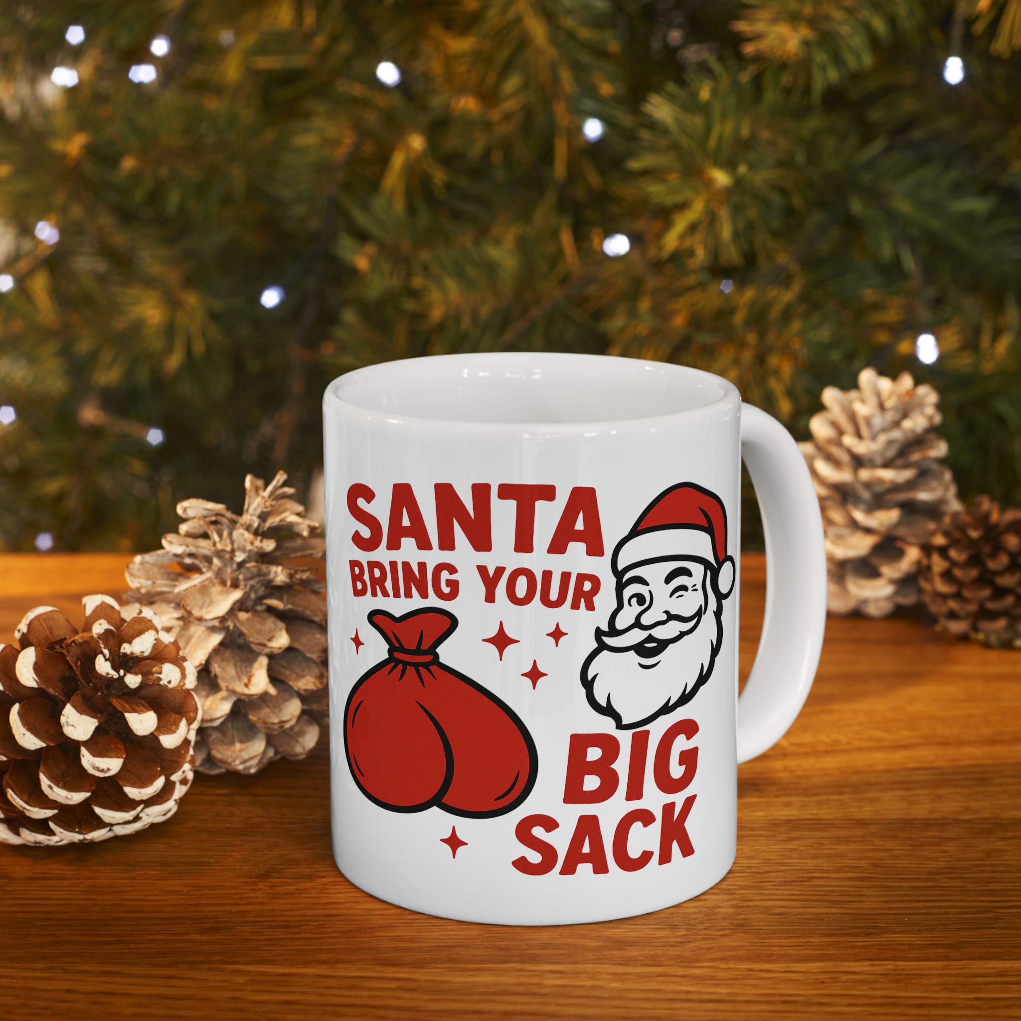 Funny Christmas Santa Tea Mug Unique Xmas Gift Coffee Cup Humor 2027 New Year 11oz