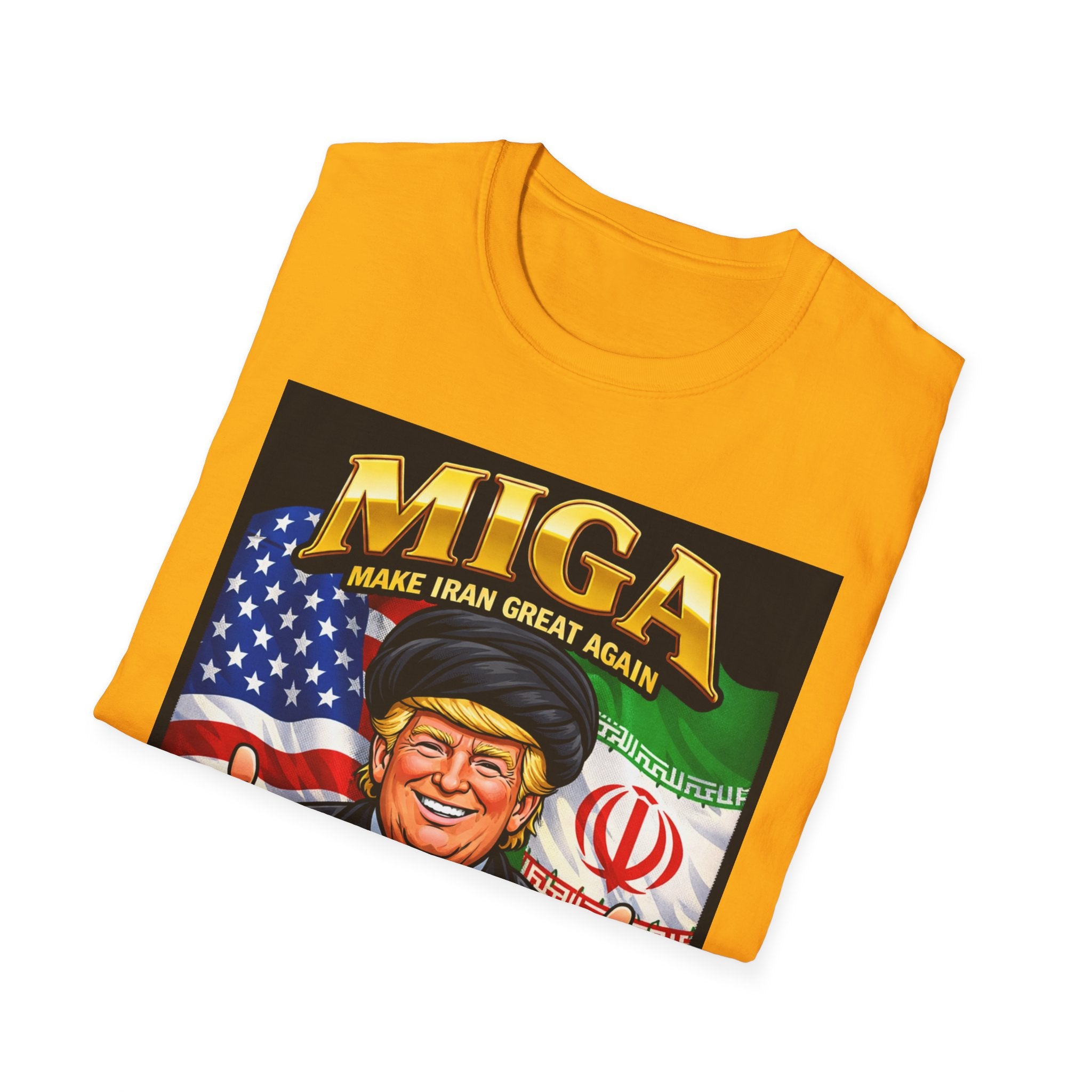 Funny Trump Iranian Flag Shirt Make Iran Great Again MIGA Softstyle T-Shirt Best