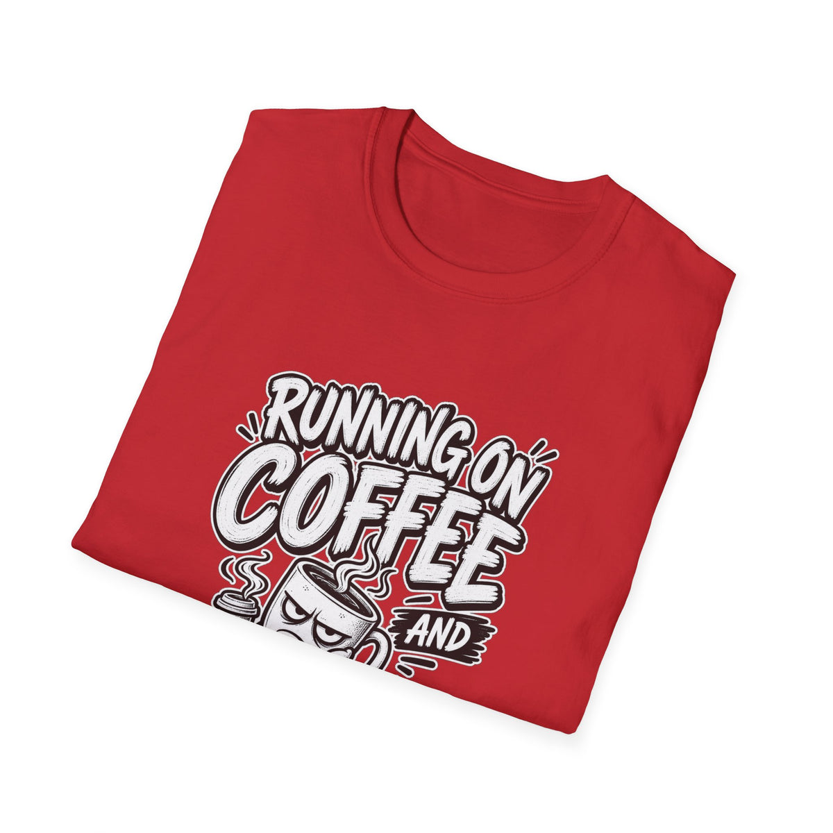 Funny Dark Humor Tshirt — Funny Office Tshirt Dark Humor Graphic Tee Unique Coworker Gift  RUNNING ON COFFEE AND PASSIVE AGGRESSION Shirt