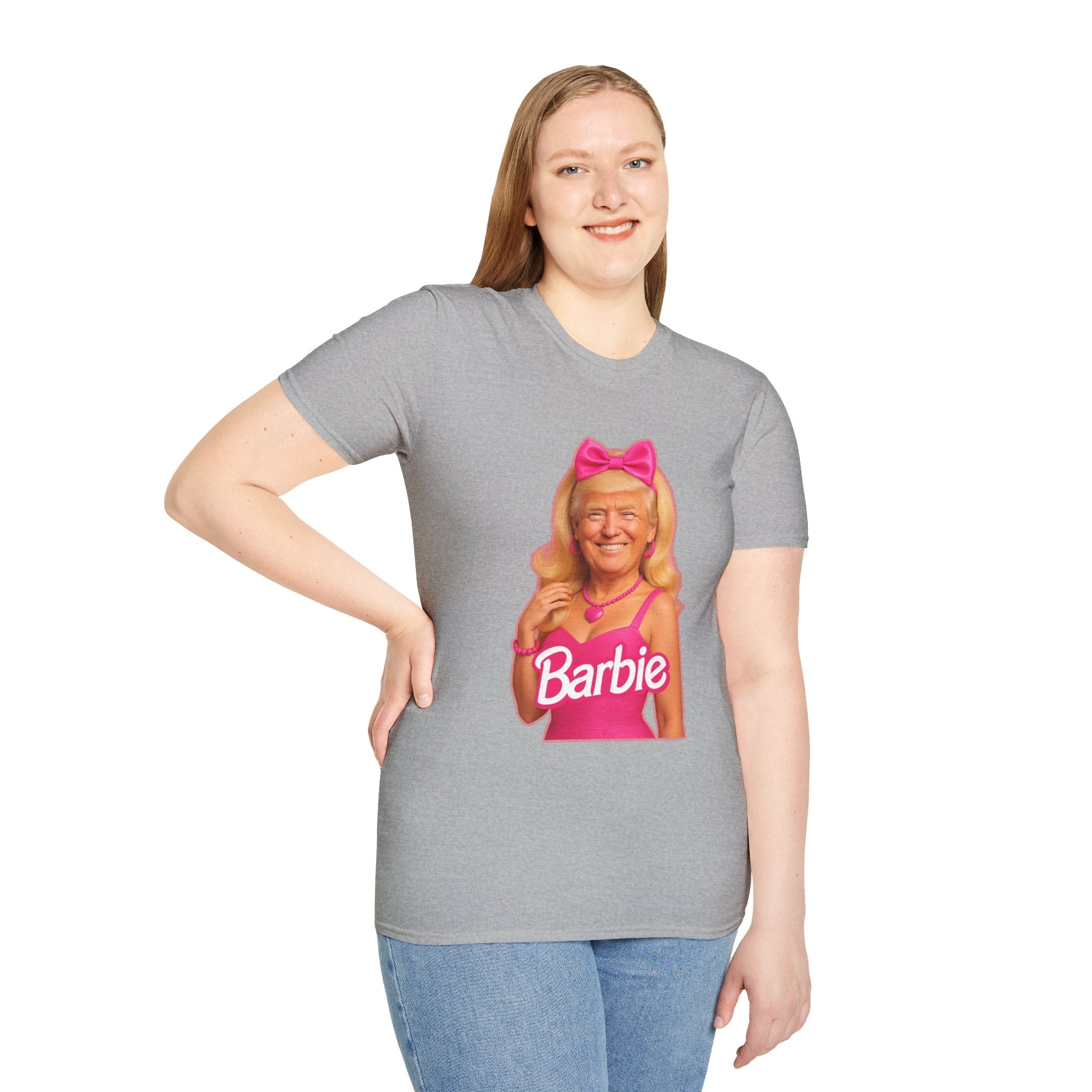 Funny Unique Donald Trump Barbie Unisex T-Shirt Best Gag Gift Cotton Print Soft