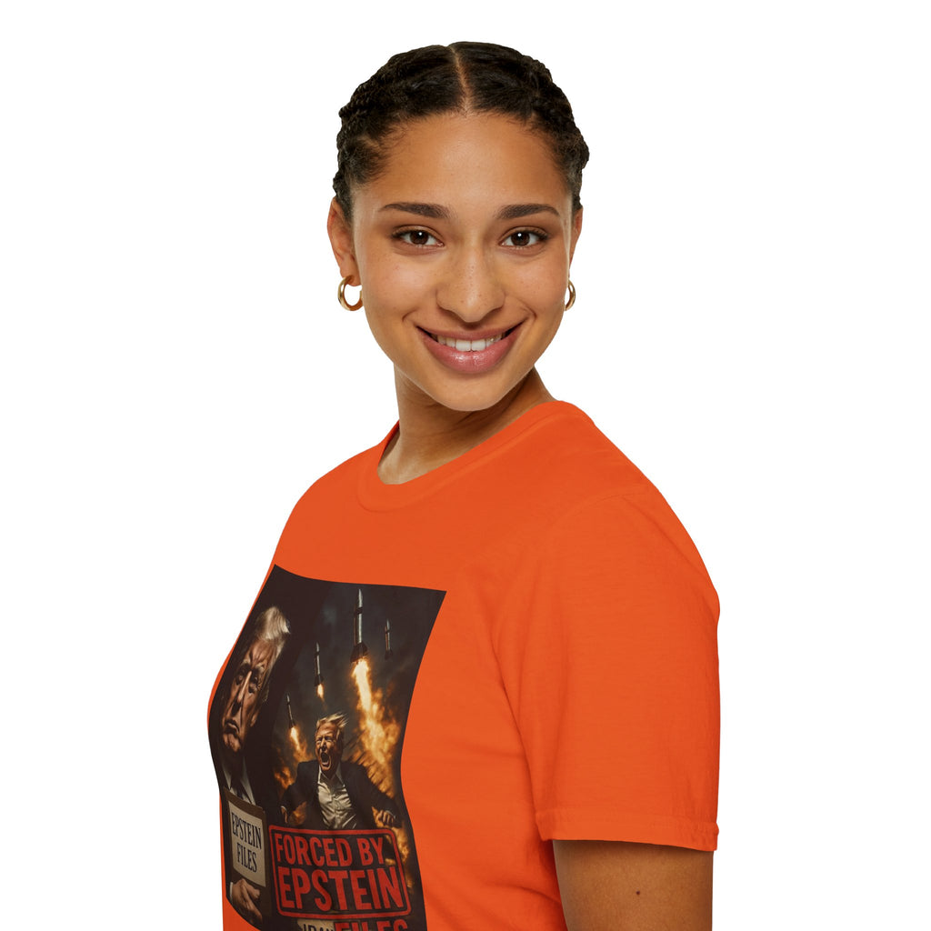 Funny Trump-Epstein T-Shirt Conspiracy Theory Unique Unisex Softstyle Tshirt