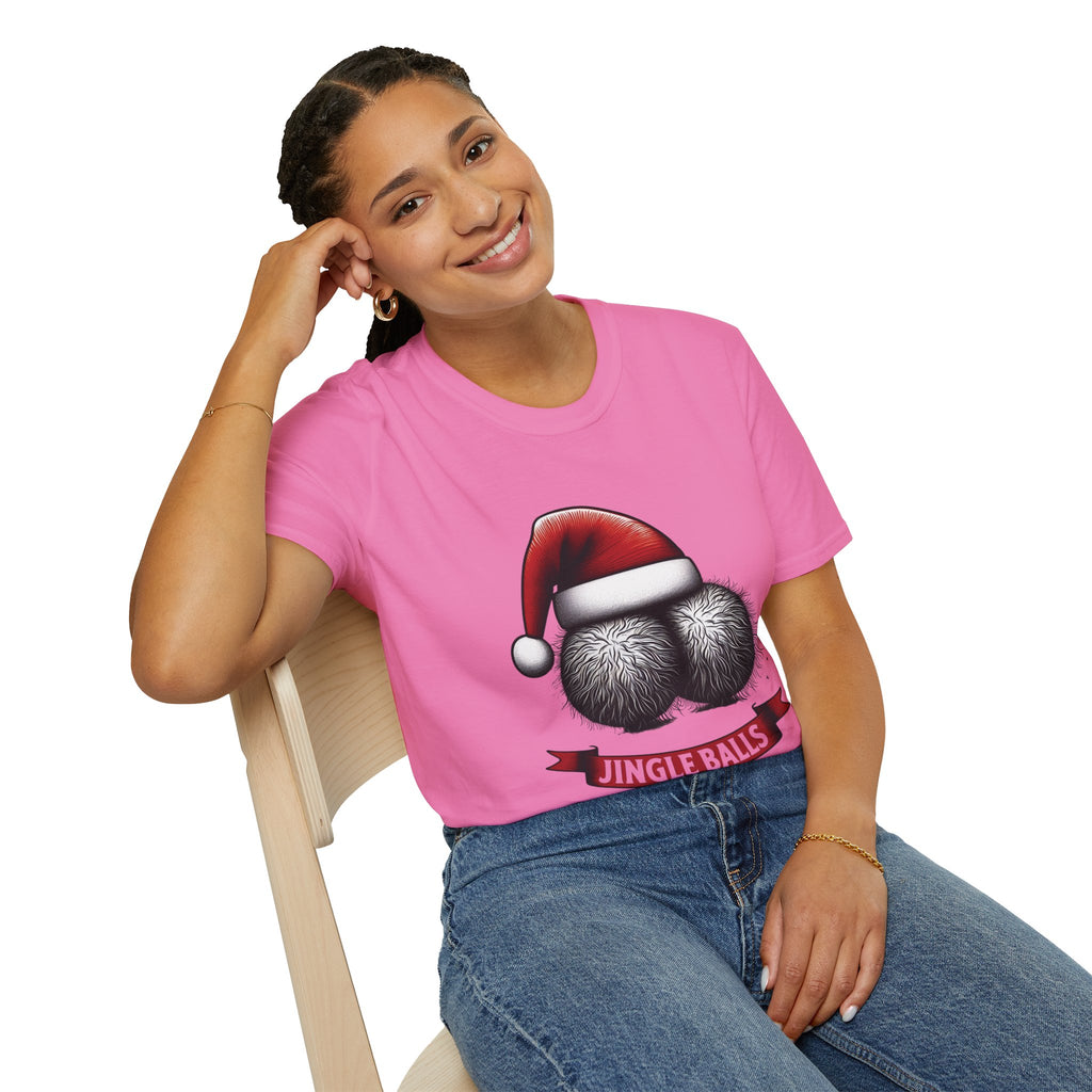 Tshirt Jingle Balls Funny Christmas T-Shirt Xmas Gift Tops Unisex Softstyle 2027