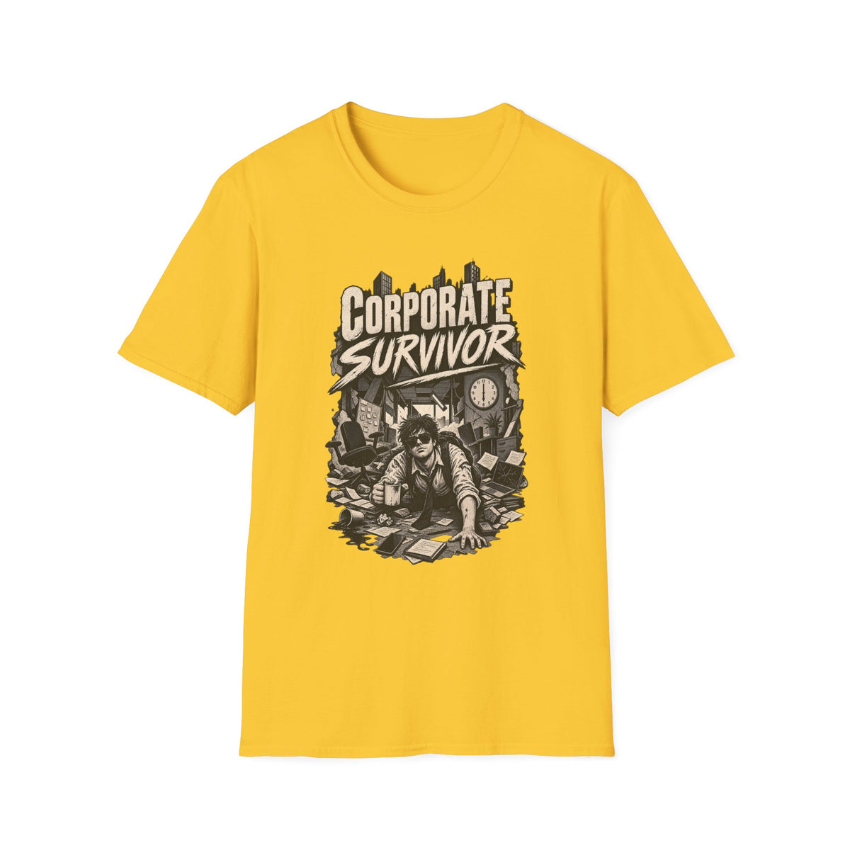 Funny Dark Humor Tshirt — Funny Office Tshirt Dark Humor Graphic Tee Unique Coworker Gift CORPORATE SURVIVOR Shirt