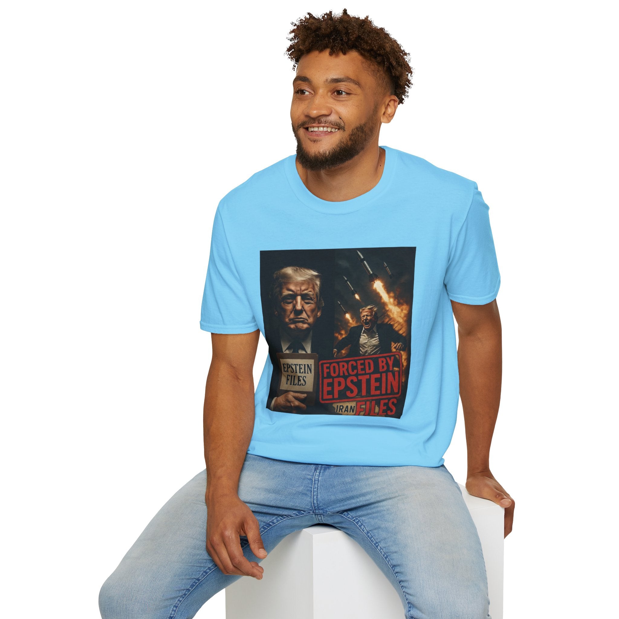 Funny Trump-Epstein T-Shirt Conspiracy Theory Unique Unisex Softstyle Tshirt