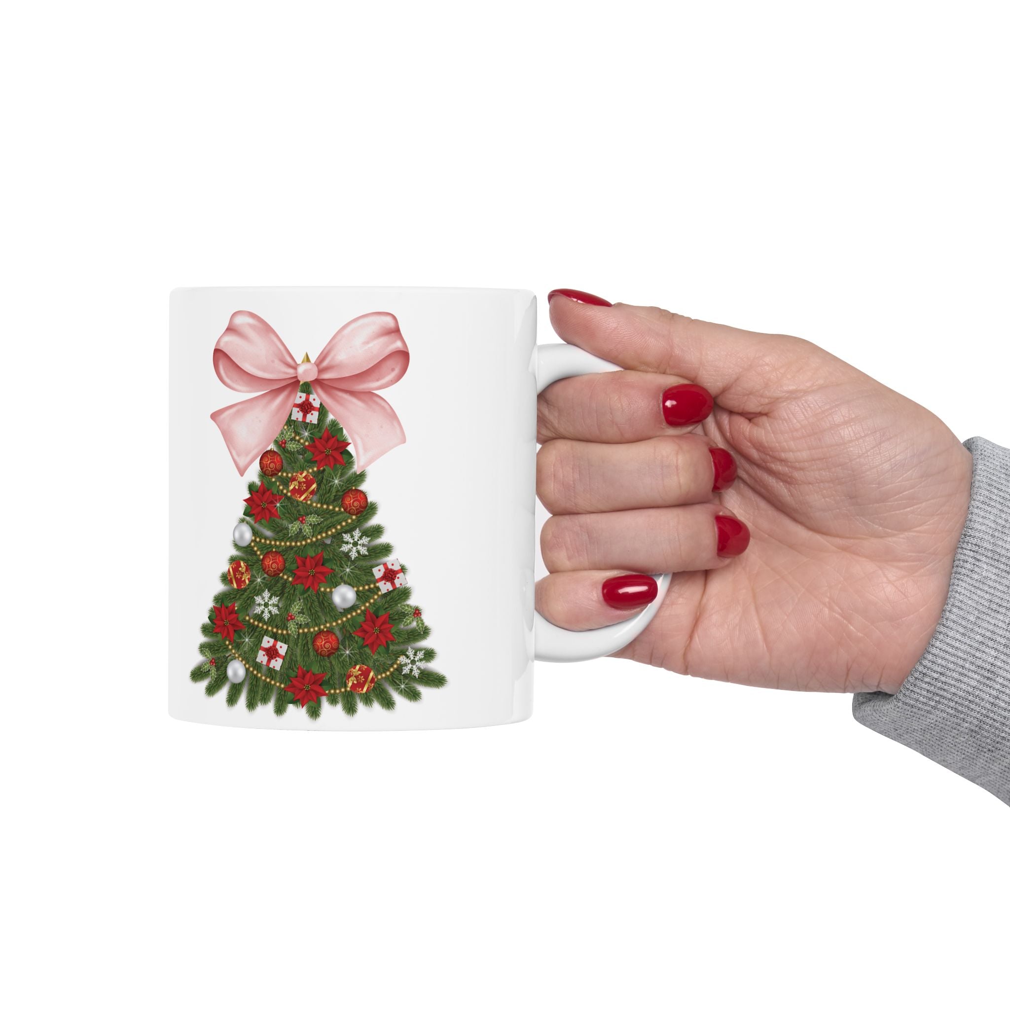 Pink Christmas Mug Christmas Tree Mug Cute Christmas Coffee Cup Funny Cute Gift 2026
