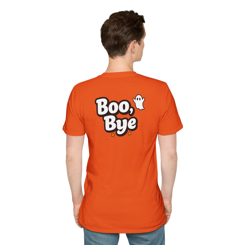 Dark Humor Halloween Shirt Boo Bye Funny Minimalist Ghost Sarcastic Unisex Softstyle Tee Adult Halloween Gift
