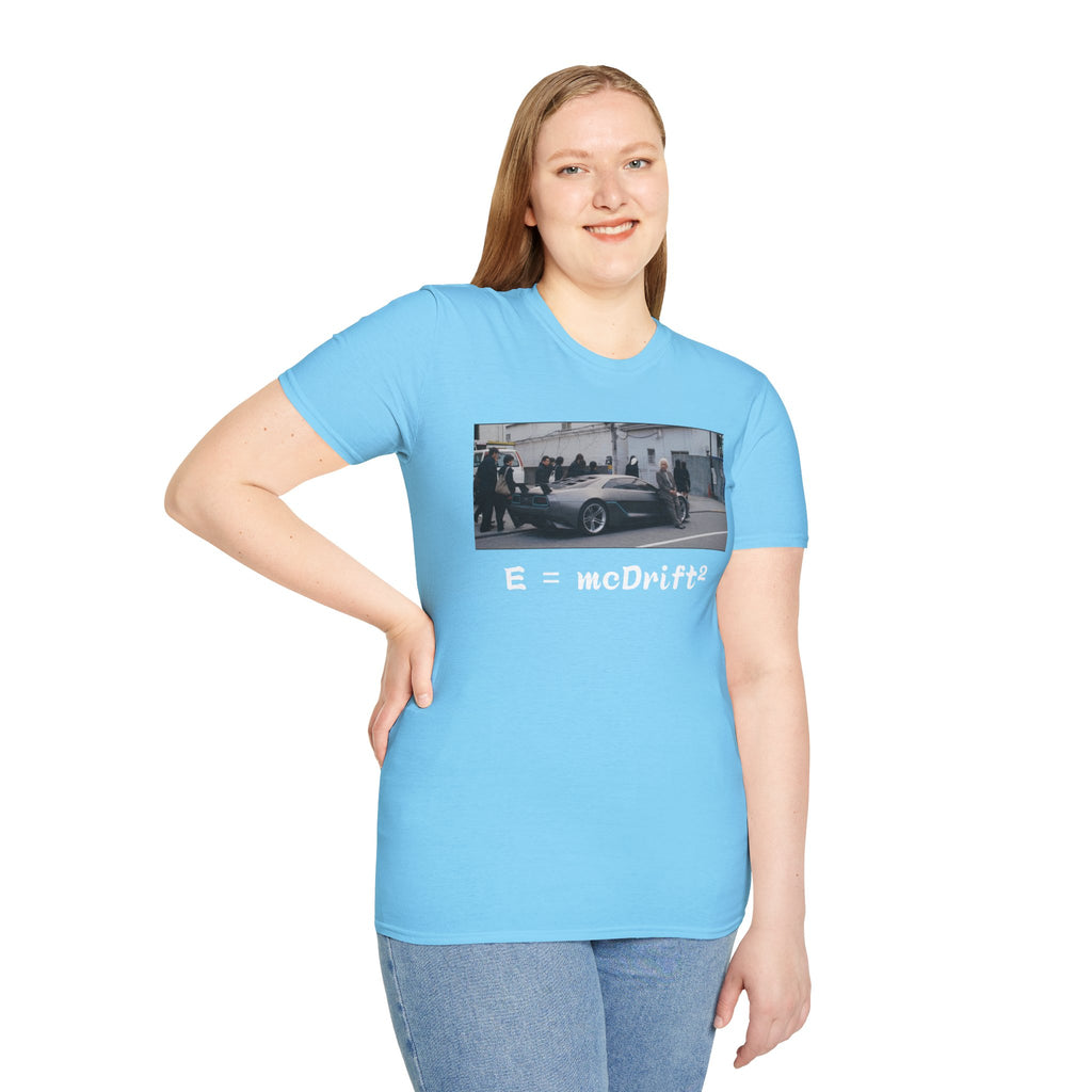 Funny Einstein Drift T-Shirt Speed Racing Car Unisex Softstyle TShirt Gift Men