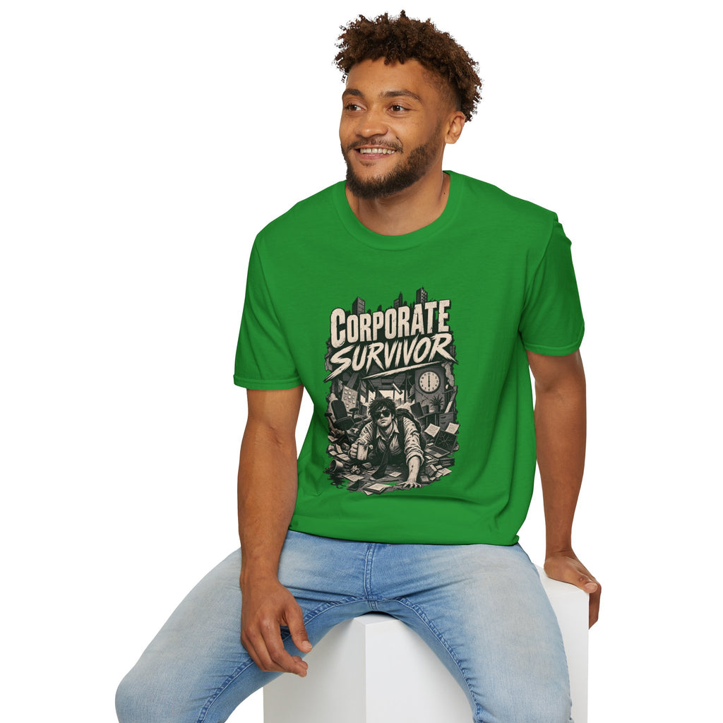 Funny Dark Humor Tshirt — Funny Office Tshirt Dark Humor Graphic Tee Unique Coworker Gift CORPORATE SURVIVOR Shirt