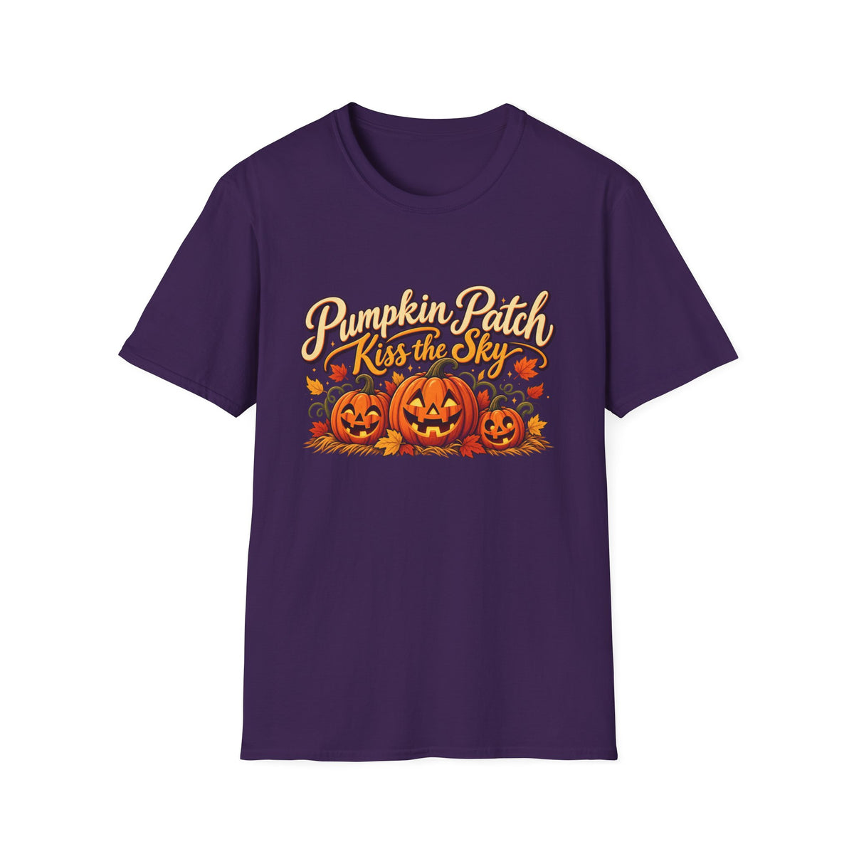 Pumpkin Patch Kiss the Sky Shirt | Cute Fall Jack-O'-Lantern Graphic Tee | Womens Halloween T-Shirt