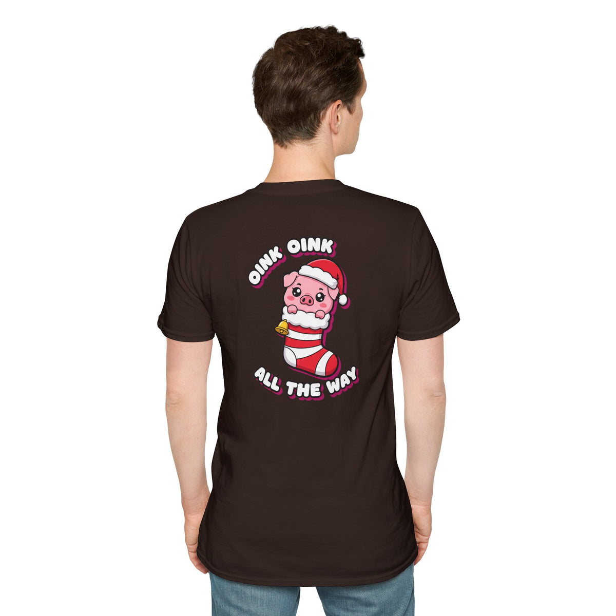 Cute Christmas Shirt Oink Oink All The Way Funny Animal Unisex Softstyle Tee Christmas Gift