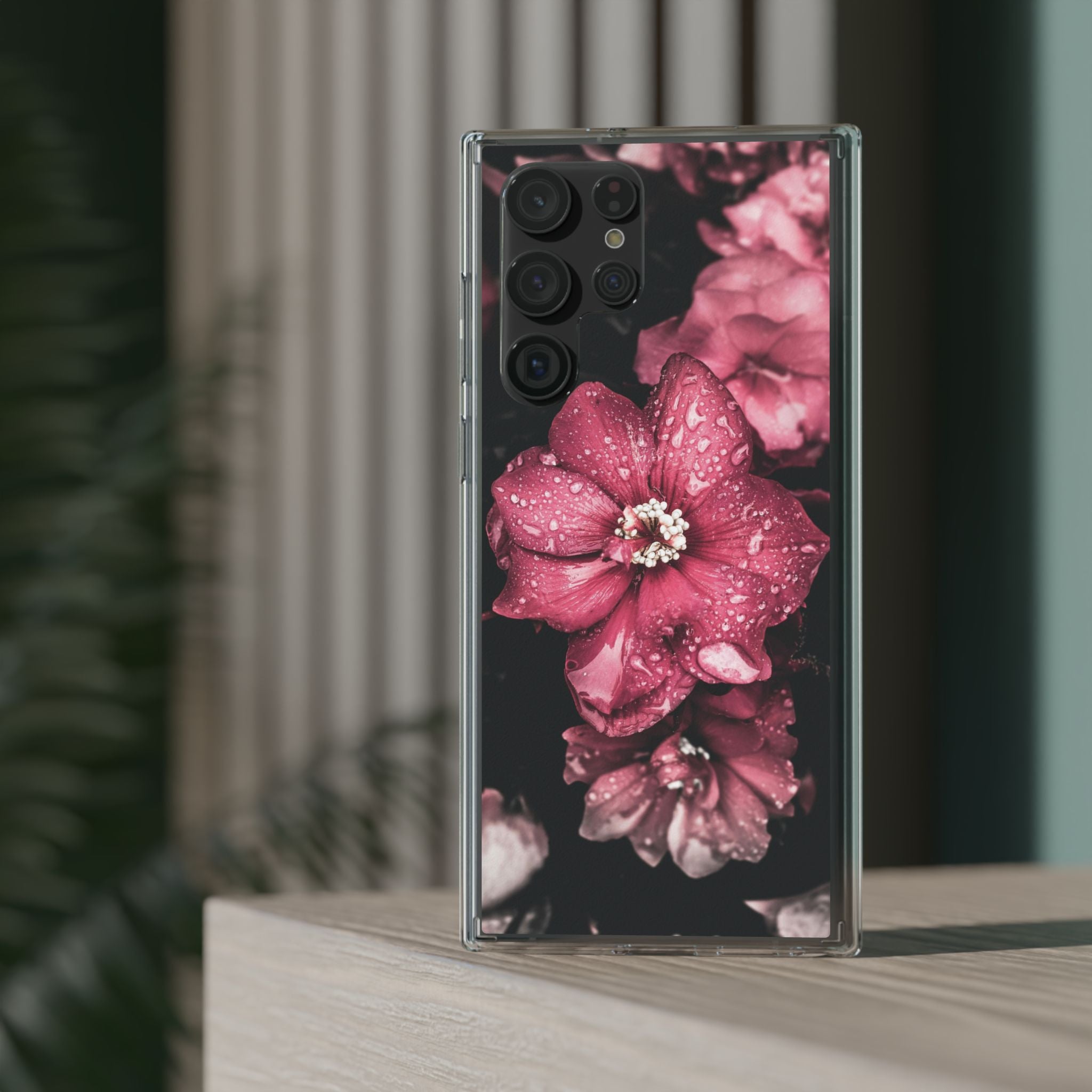 Pink Flowers Clear Cases iPhone Case Samsung Phone Case Unique Gift Cute Phone Cover Unique iPhone 17 Pro Max Phone Case