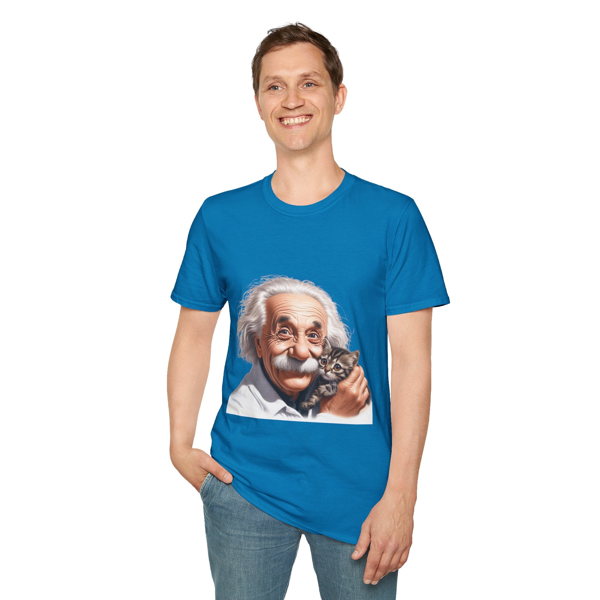 Funny Albert Einstein T-Shirt Unisex Softstyle T-Shirt Cotton Unique Gift German
