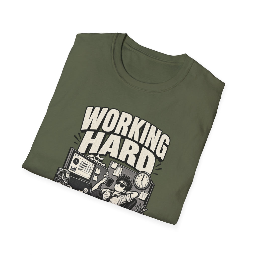 Funny Dark Humor Tshirt — Funny Office Tshirt Dark Humor Graphic Tee Unique Coworker Gift WORKING HARD Shirt