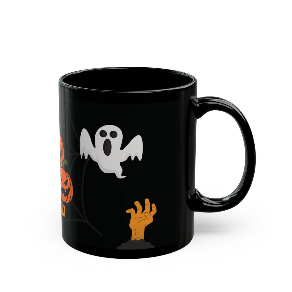Happy Halloween Angry Pumpkins Spooky Witch Boo Black Coffee Mug Best Gift 11oz