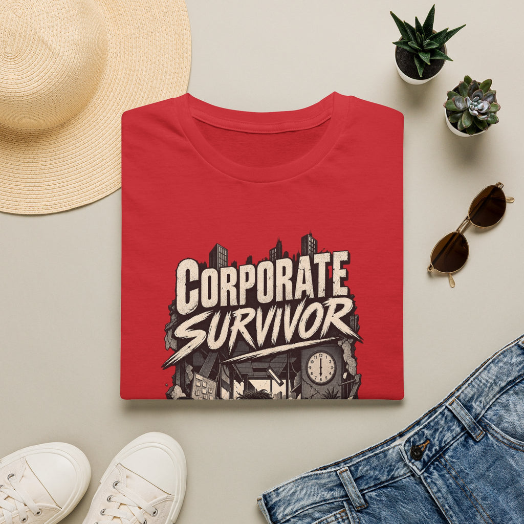 Funny Dark Humor Tshirt — Funny Office Tshirt Dark Humor Graphic Tee Unique Coworker Gift CORPORATE SURVIVOR Shirt