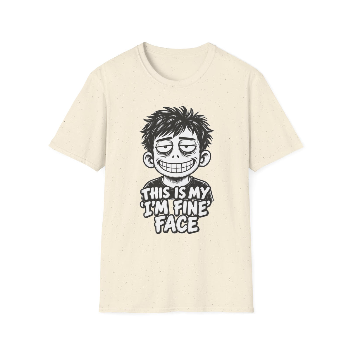 Funny Dark Humor Shirt This Is My I'm Fine Face Funny Office Tee Unique Gift