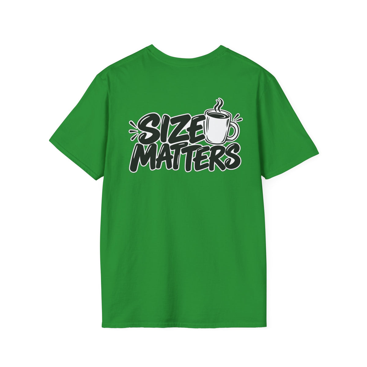 Dark Humor Funny Coffee Shirt Size Matters Novelty Graphic Tee Unique Gift