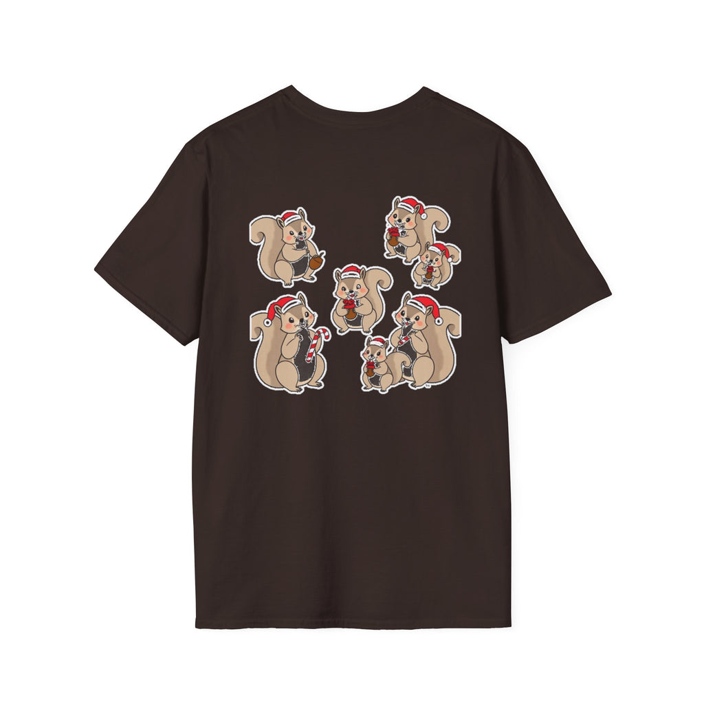 Christmas Squirrels Family T-Shirt | Cute Cartoon Design Unique Holiday Gift Shirt