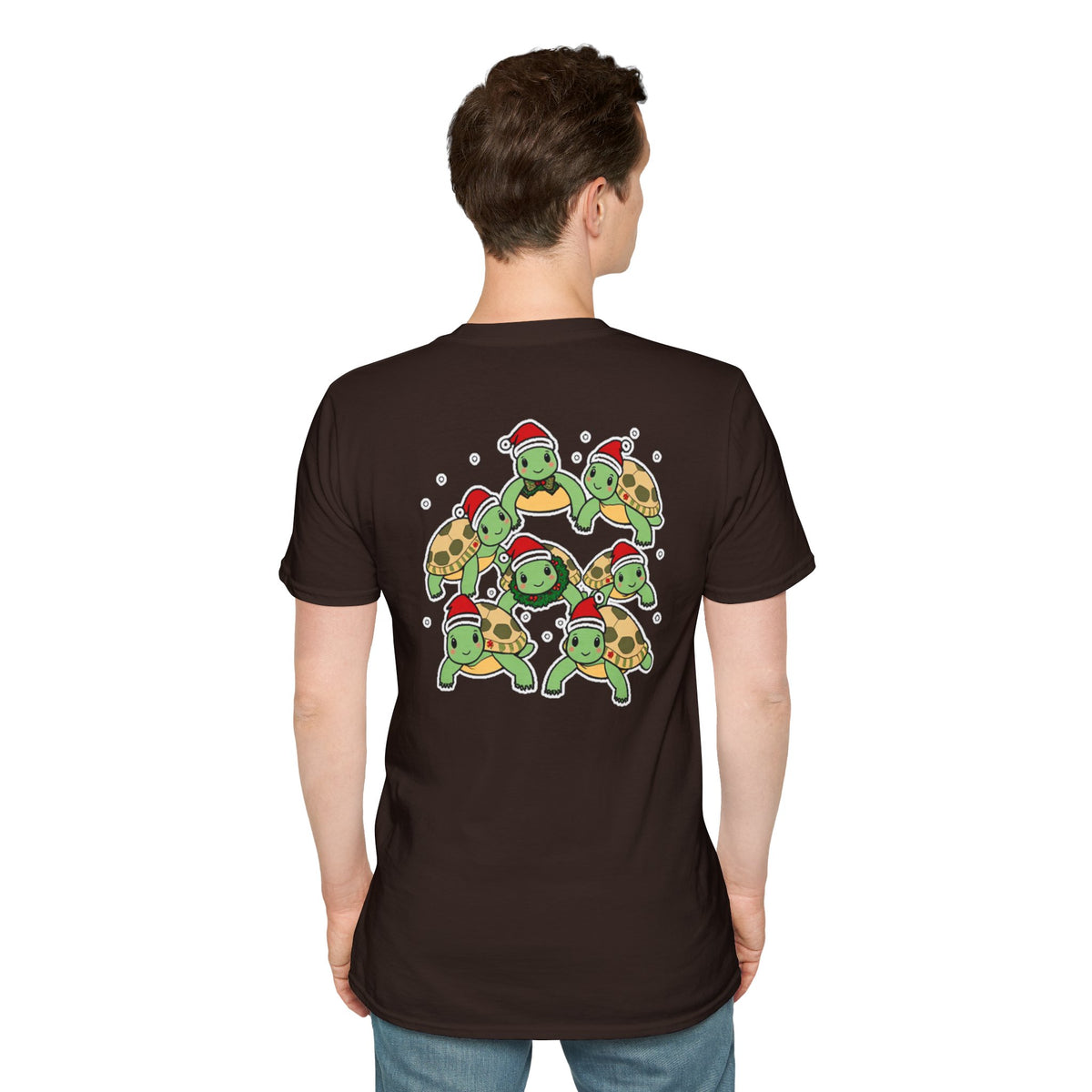 Christmas Turtles Family T-Shirt | Cute Cartoon Unique Holiday Design Gift Shirt