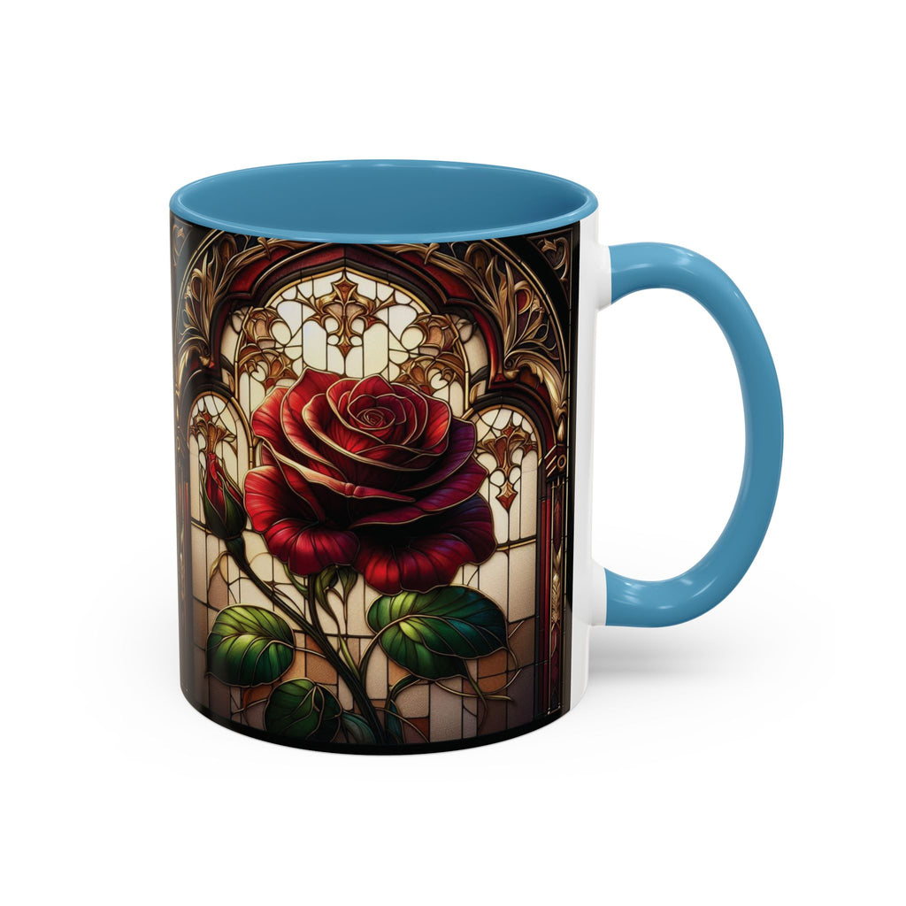 Rose Accent Coffee Mug Red Pink Ceramic Tea Cup Love Unique Valentine's Gift New