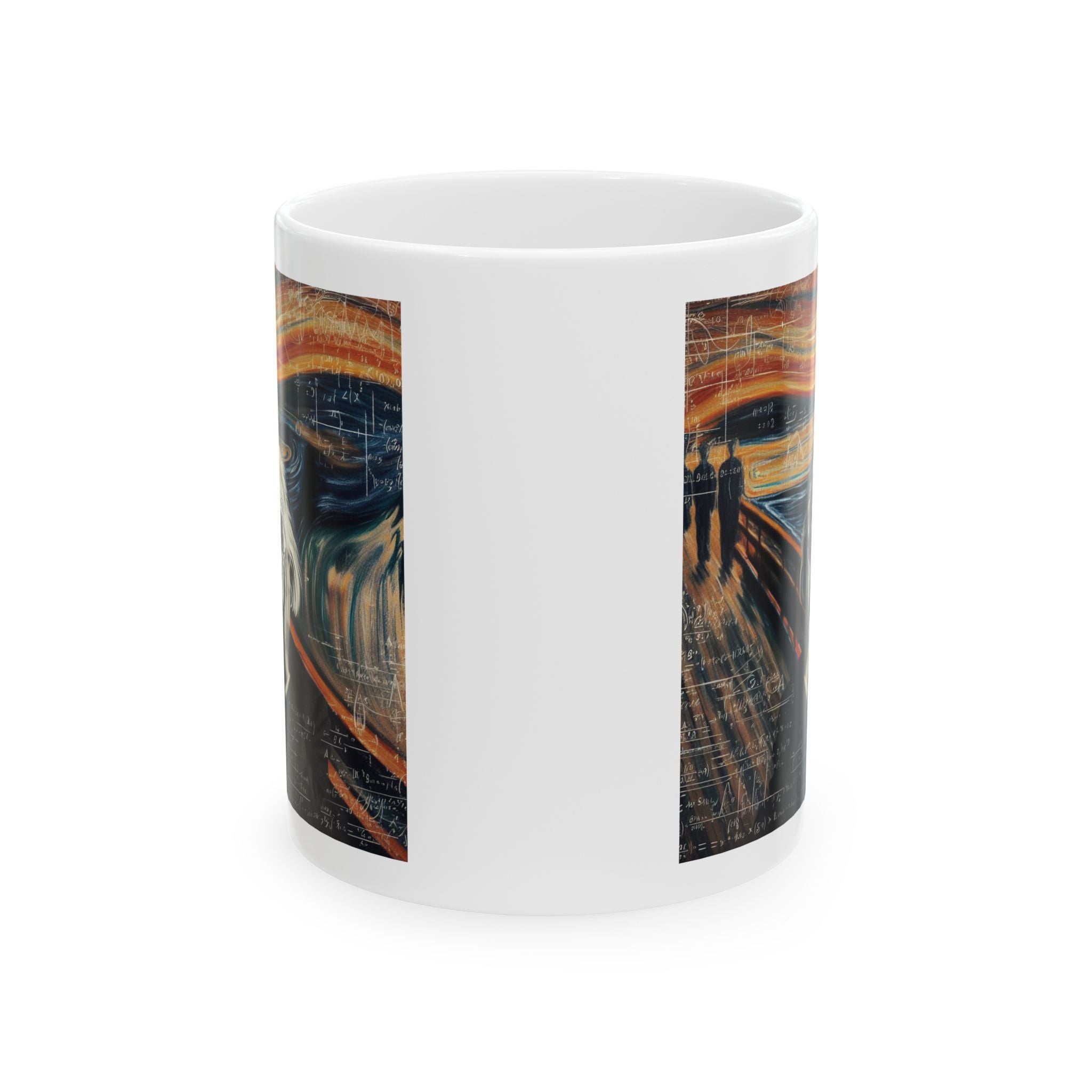 Funny Albert Einstein Mug Edvard Munch The Scream Coffee Cup Ceramic Mug Unique Gift Artwork 11oz