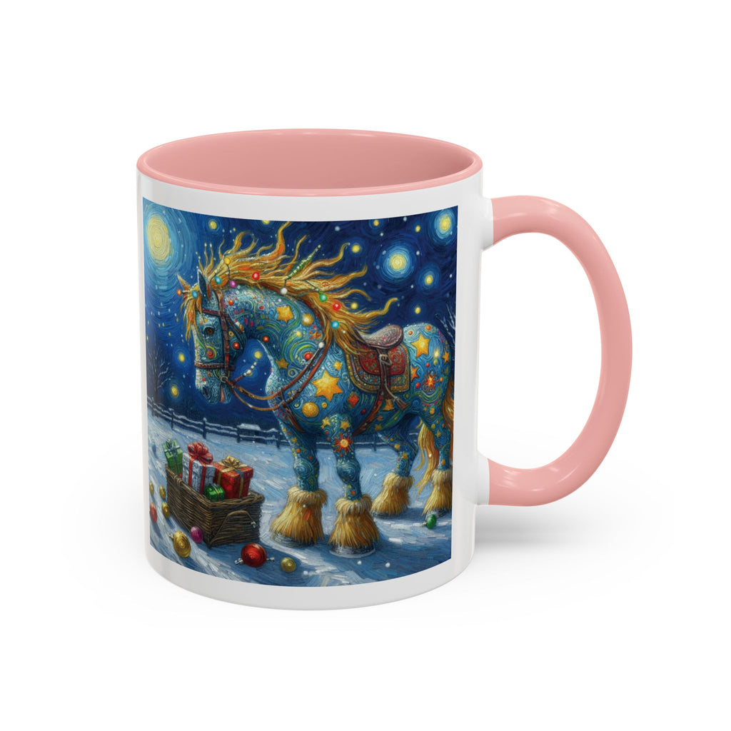 Christmas Mug Horse Mug Van Gogh Art Funny Coffee Tea Ceramic Mug Santa Gift Cup